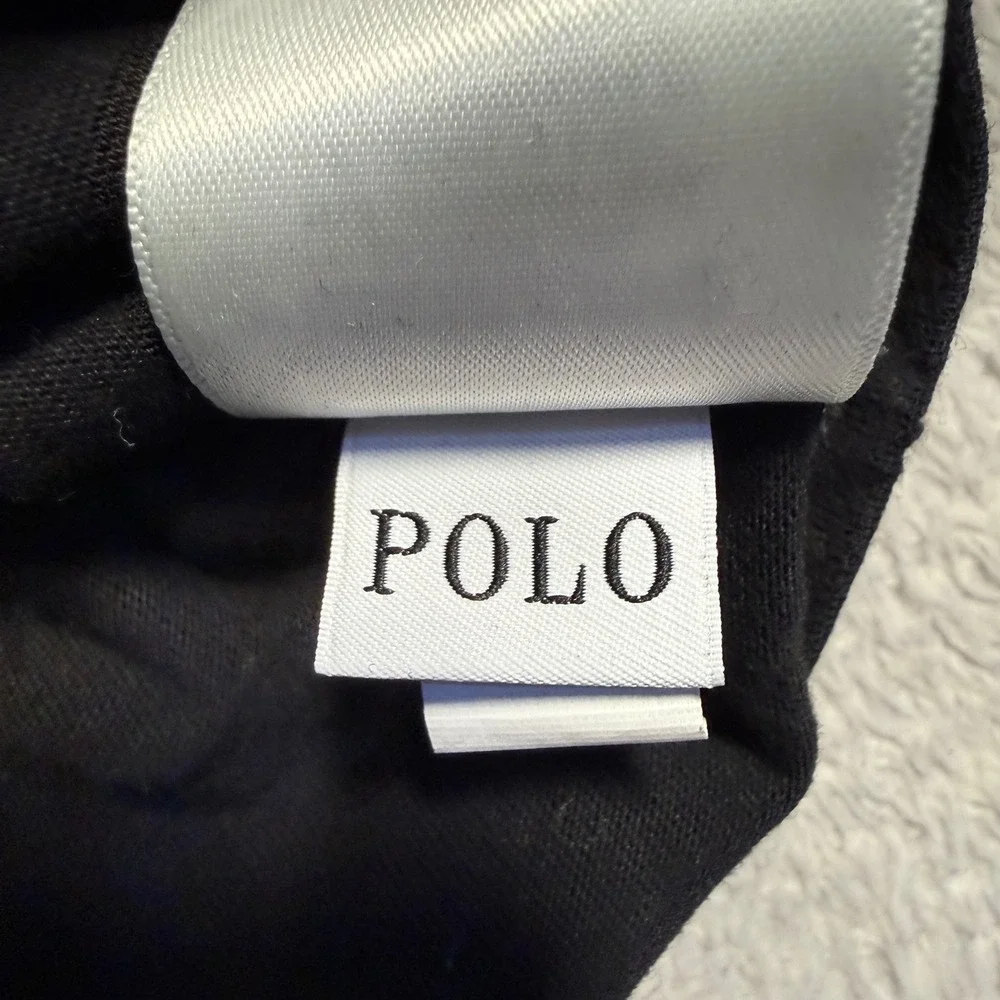 Polo Ralph Lauren Long Sleeve Cotton Tee L Black Gray Pony Classic Fit Essential